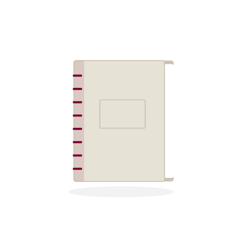 Section-sewn notebook — 192 pages, ruled